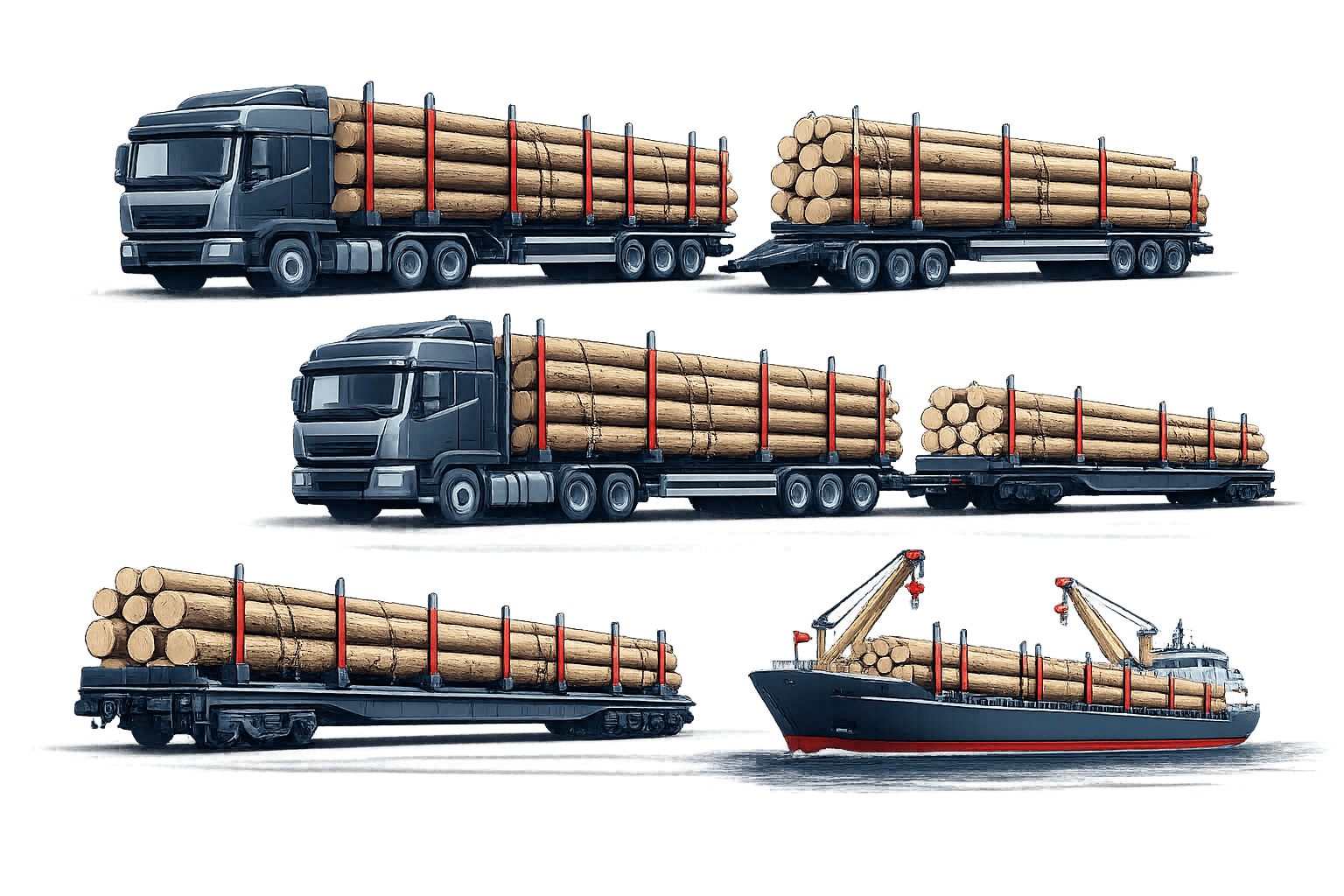 Модели лесовозов Модели лесовозов