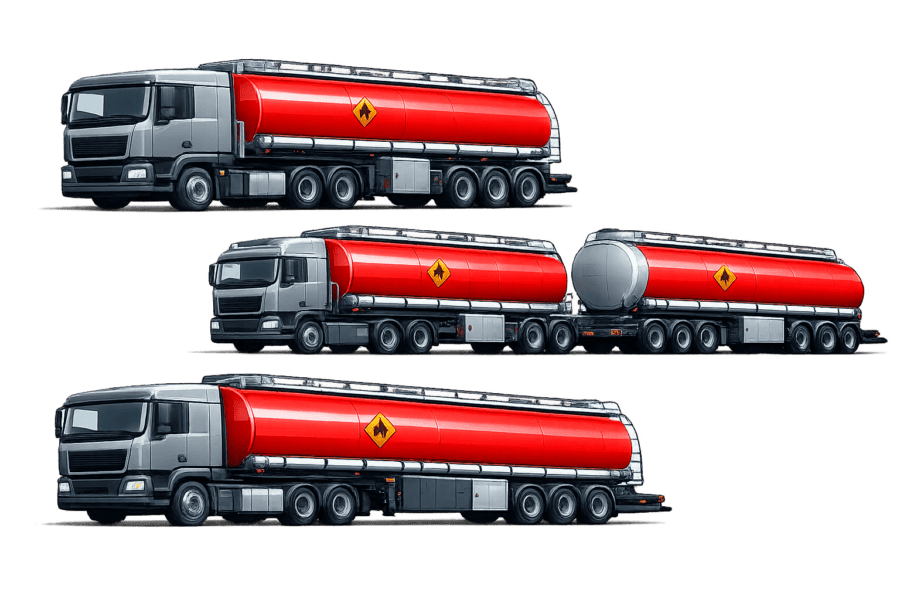 Типы транспортных бензовозов