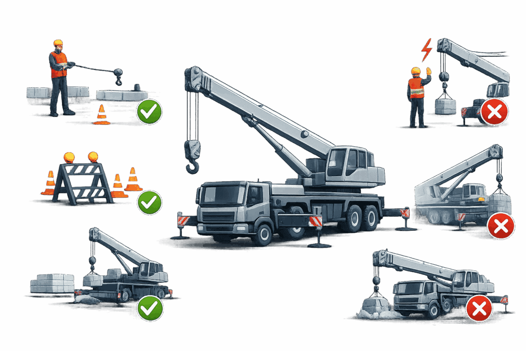 Правила безопасности необходимо соблюдать на всех этапах работы Правила безопасности при эксплуатации автокранов